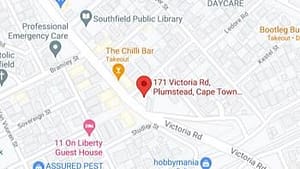 google map footer 171 Victoria Rd Plumstead Cape Town 7801